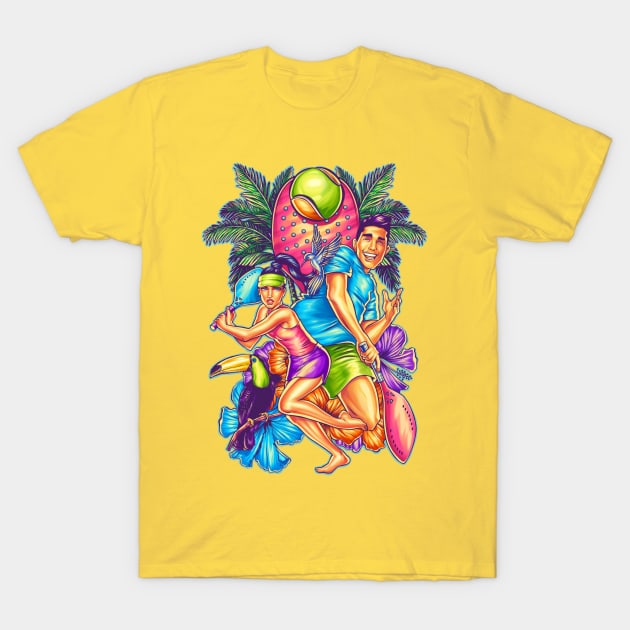 Beach Tennis T-Shirt by renatodsc